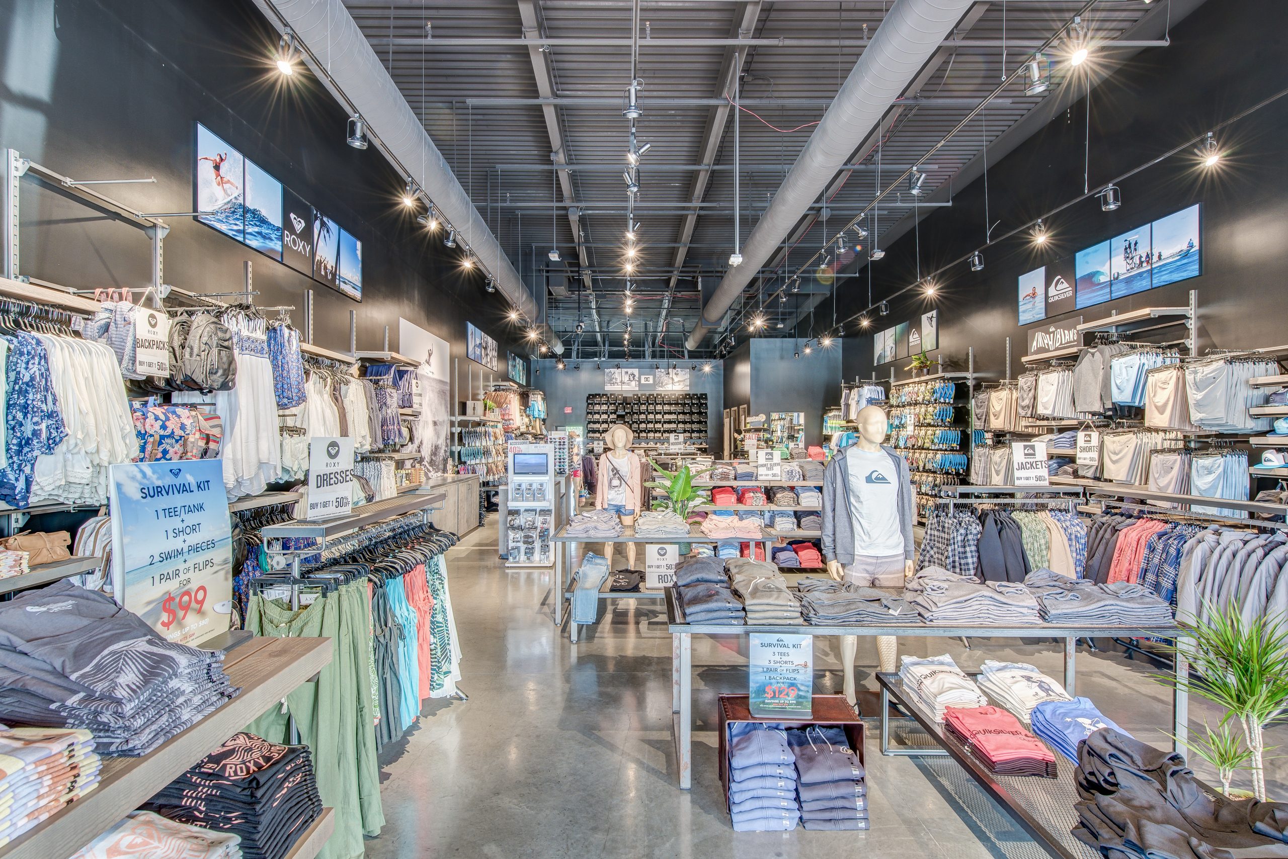 Quiksilver Factory Store Interior Build-out by JRM