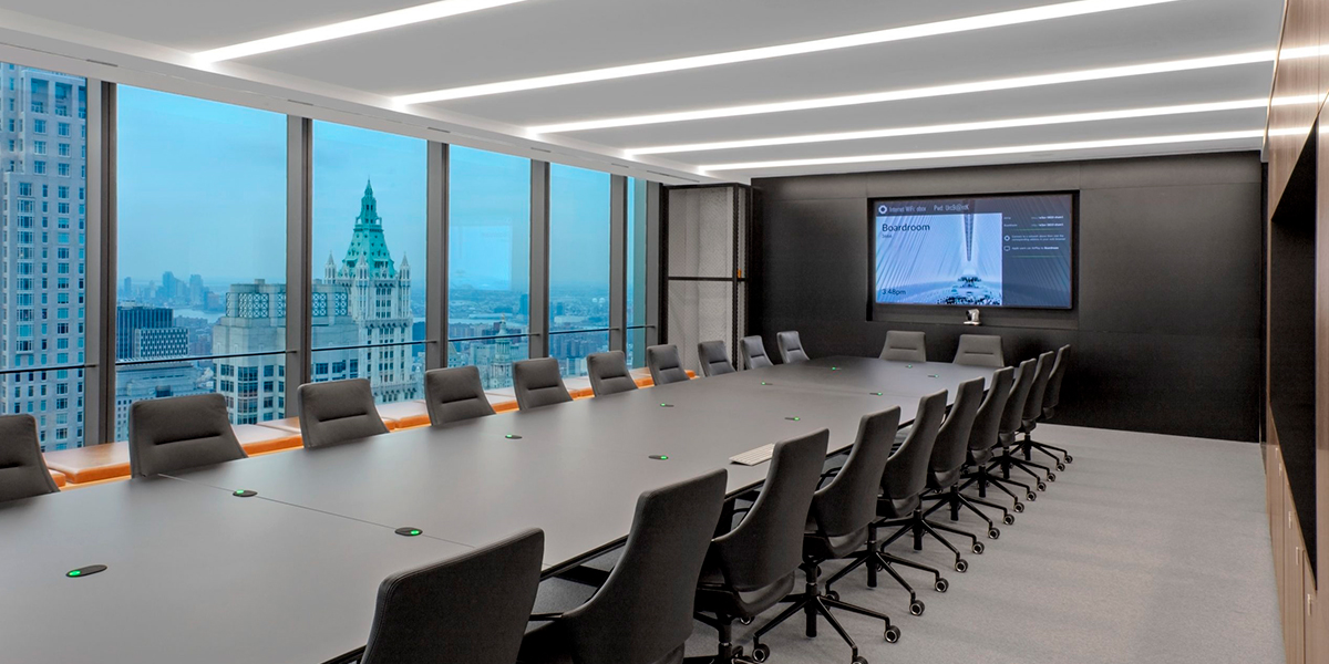 boardroom interior and view